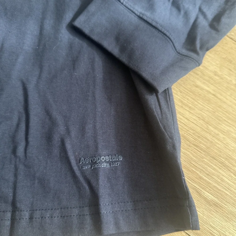 Aeropostale Men's L/S Henley‎ Shirt Navy Blue Cotton Lounge Medium NEW